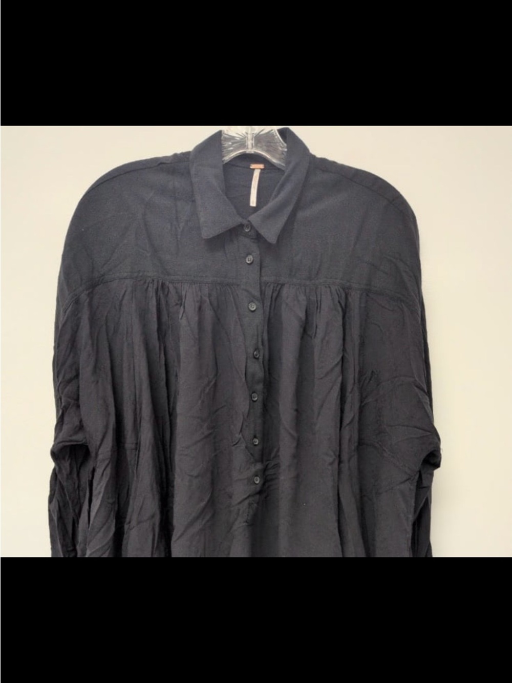 EUC Women's Black Button-Up Casual Shirt S